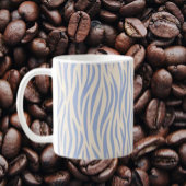 Blue & Beige Zebra Stripe Classic Tasse - Stilvoll
