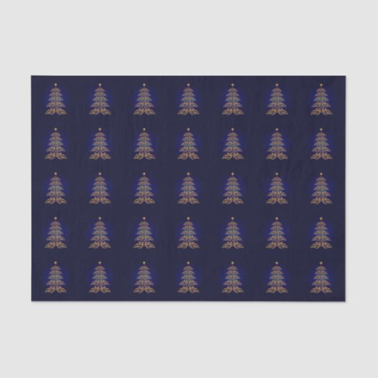Blue Bell Weihnachtsbaum Tissue Paper Seidenpapier (Vorderseite)