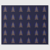 Blue Bell Weihnachtsbaum Wrapping Paper Geschenkpapier (Flach)
