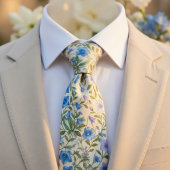 Blue Bellflower Meadow Krawatte