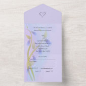 Blue Bells All in One Wedite Einladung (Innen Boden)