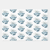 Blue Bells White Christmas Geschenkpapier Set (Vorderseite)