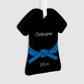 Blue Belt Karate Ornament (Vorderseite)