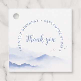 Blue Berge Danke zum Geburtstag Geschenkanhänger