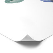 Blue Berries Obstbäume Kunstwerk Poster (Ecke)