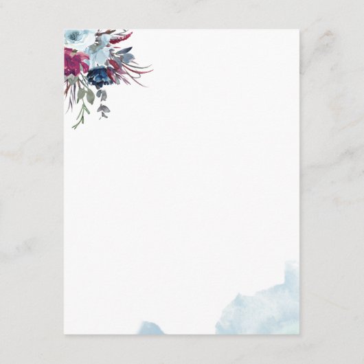 Blue Berry Floral Informationen / Details Begleitkarte (Rückseite)