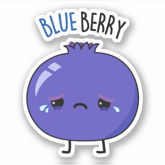 Blue Berry Funny Blueberry Pub Aufkleber (Vorderseite)