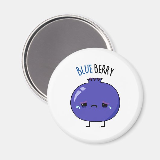Blue Berry Funny Blueberry Pub Magnet (Vorderseite/Rückseite)