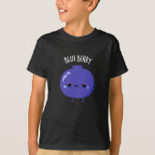 Blue Berry Funny Blueberry Pun Dark BG T-Shirt (Vorderseite)
