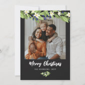 Blue Berry Greenery Foto Frohe Weihnachten (Vorderseite)