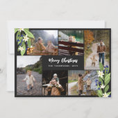 Blue Berry Grüne Foto Collage Frohe Weihnachten (Vorderseite)