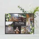 Blue Berry Grüne Foto Collage Frohe Weihnachten (Stehend Vorderseite)