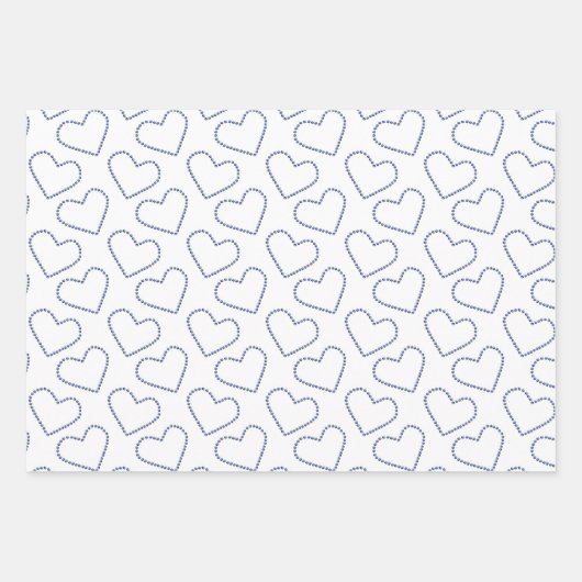 Blue Berry Hearts Geschenkpapier Set (Vorderseite 2)