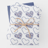 Blue Berry Hearts Geschenkpapier Set (Beispiel)