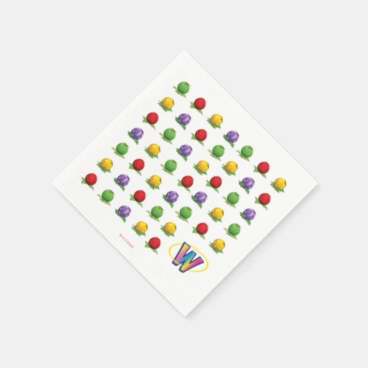 Blue Berry Pattern Serviette (Ecke)