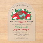 Blue Berry Sweet Baby Boy Strawberry Baby Dusche Acryleinladungen (Vorderseite)