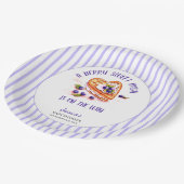 Blue Berry Sweet Fall Baby Dusche Pappteller (Schrägansicht)
