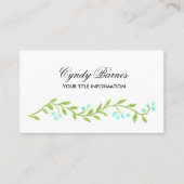 Blue Berry Vine Business Card Visitenkarte (Vorderseite)