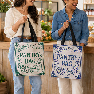 "BLUE-BERRY" VORRATSBAG   CHINOISERIE-TASCHE  TASCHE