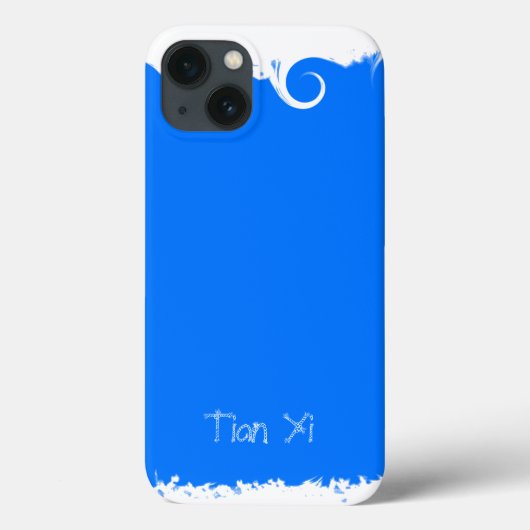 Blue Beruflich Elegante Moderne Case-Mate iPhone Hülle (Rückseite)