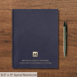 Blue Beruflich Luxury Initial Logo Notebook Notizblock