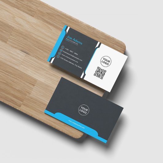 Blue Beruflich Modern Corporate Visitenkarte