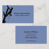 Blue Beruflich Tree Trimming Service Visitenkarte (Vorne/Hinten)