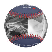 Blue Best Opa Ever 2 Foto kundenspezifisch Baseball (Vorderseite)