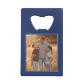 Blue "Best Vater Ever Custom Foto" Geldbeutel Flaschenöffner (Vorderseite)