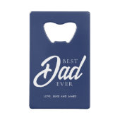 Blue "Best Vater Ever Custom Foto" Geldbeutel Flaschenöffner (Rückseite)
