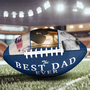 Blue Best Vater Jeden Tag 3 Foto Collage Football