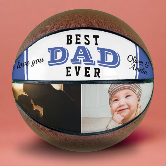 Blue Best Vater Pater Typografy 2 Foto Basketball