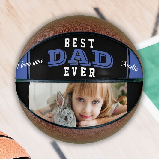 Blue Best Vater Pater Typografy Foto Basketball