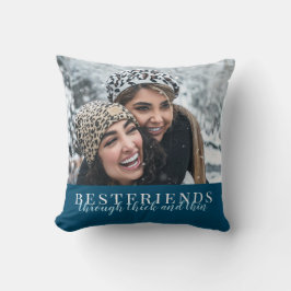 Blue Bestfriends durch dickes und dünnes Foto Kissen