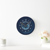 Blue Betsy Runde Wanduhr (Zuhause)