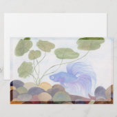 Blue Betta Briefpapier (Vorne/Hinten)