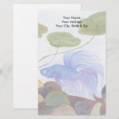 Blue Betta Briefpapier (Vorne/Hinten)