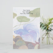 Blue Betta Briefpapier (Stehend Vorderseite)