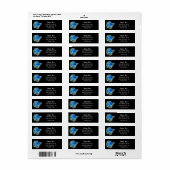 Blue Betta Fighting Fish Return Address Label (Vorne)