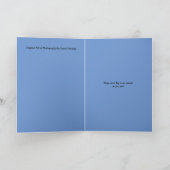 Blue Betta Fish Aquarellmalerei Grußkarte Karte (Innenseite)