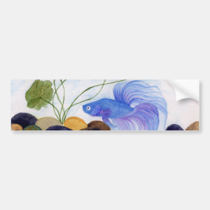 Blue Betta Fish Autoaufkleber