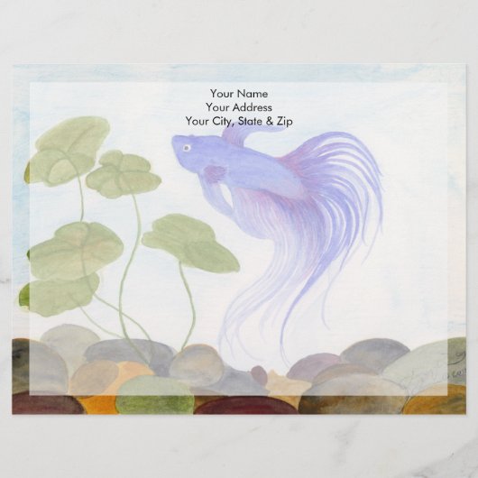 Blue Betta Fish Briefkopf (Vorderseite)