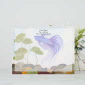 Blue Betta Fish Briefkopf (Stehend Vorderseite)