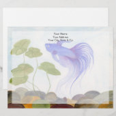 Blue Betta Fish Briefkopf (Vorne/Hinten)