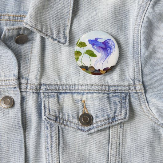 Blue Betta Fish Button (Beispiel)