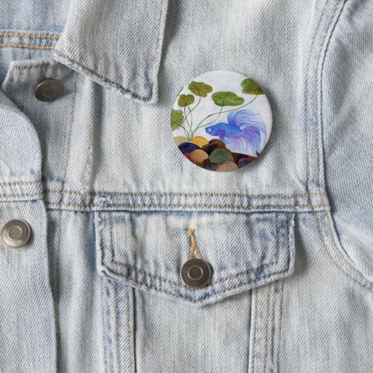 Blue Betta Fish Button (Beispiel)