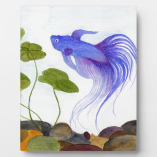 Blue Betta Fish Fotoplatte