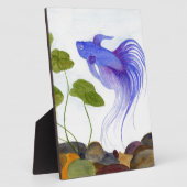 Blue Betta Fish Fotoplatte (Seite)