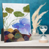 Blue Betta Fish Fotoplatte (Seite)