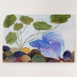 Blue Betta Fish Jigsaw Puzzle